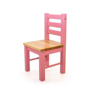 Krzesełko dziecięce drewniane różowe POLSKI PRODUKT